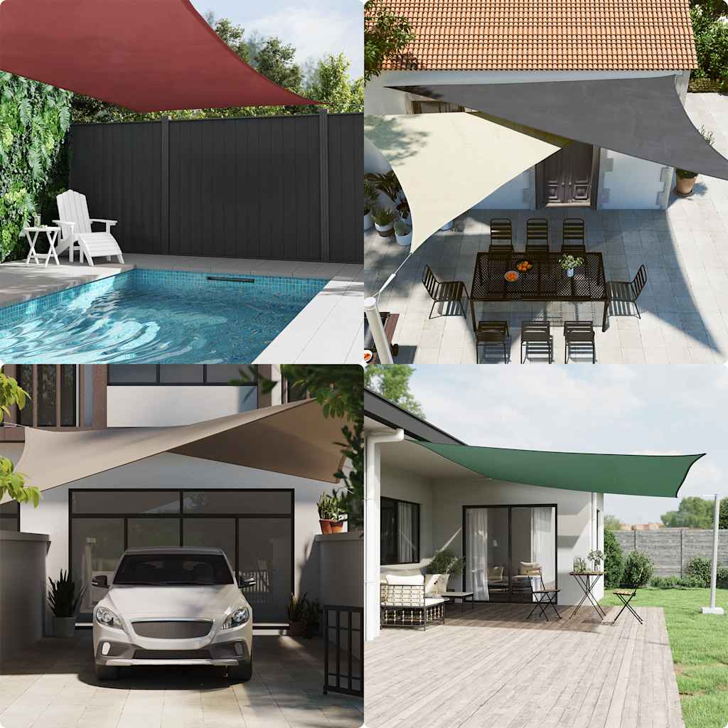 Parasole a Vela Oxford Triangolare 3x4x4 m Nero