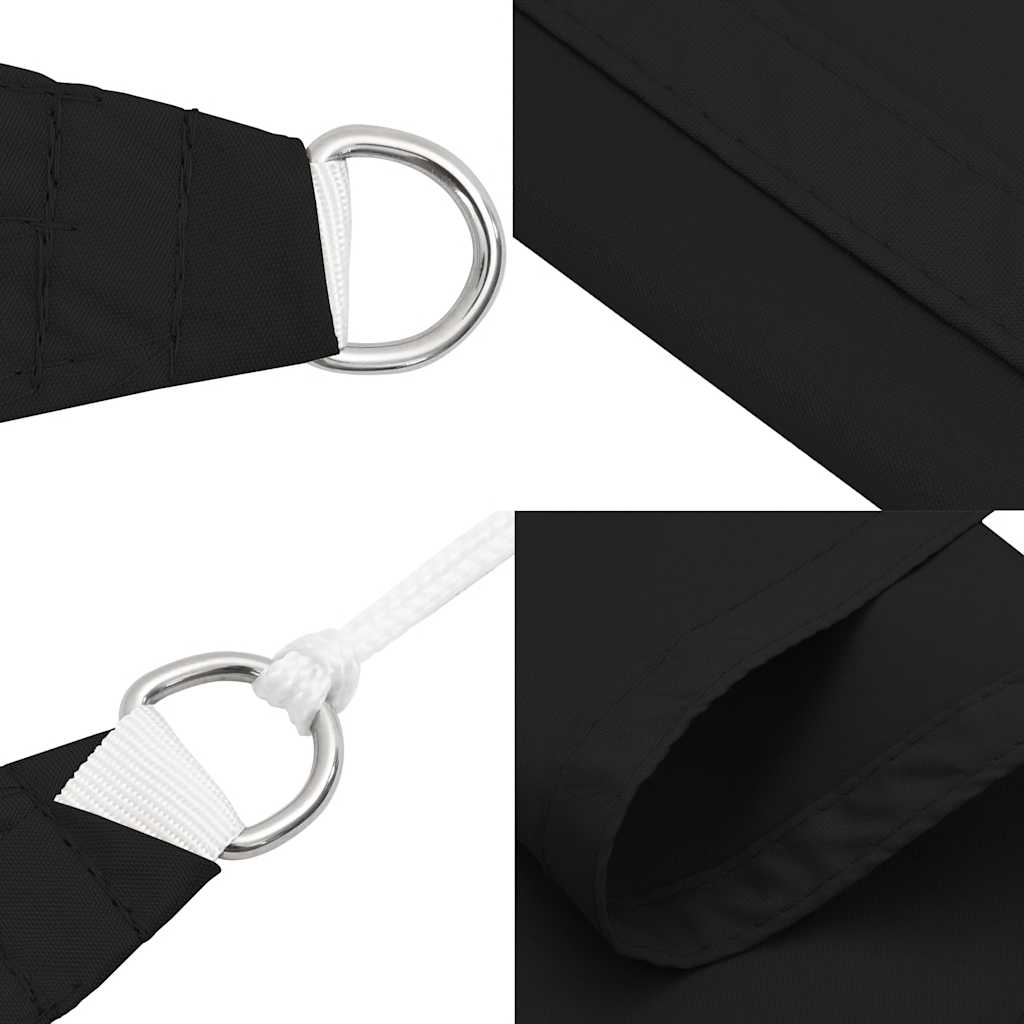 Parasole a Vela Oxford Triangolare 4x4x5,8 m Nero