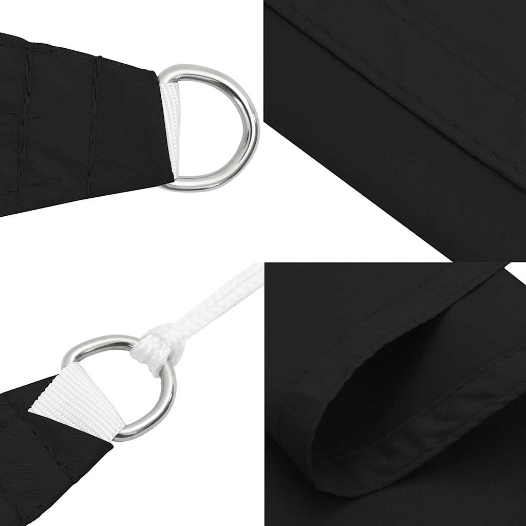Parasole a Vela Oxford Triangolare 5x5x6 m Nero