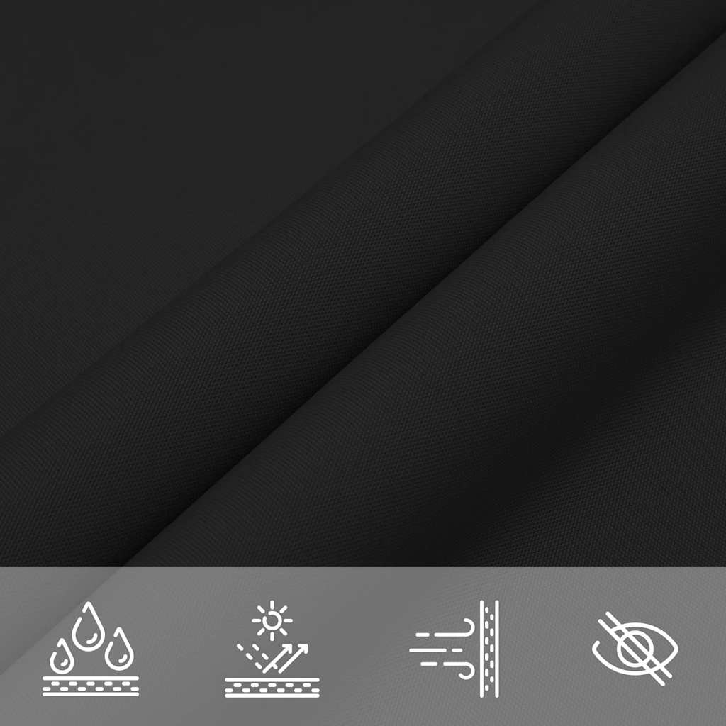 Parasole a Vela Oxford Triangolare 5x5x6 m Nero