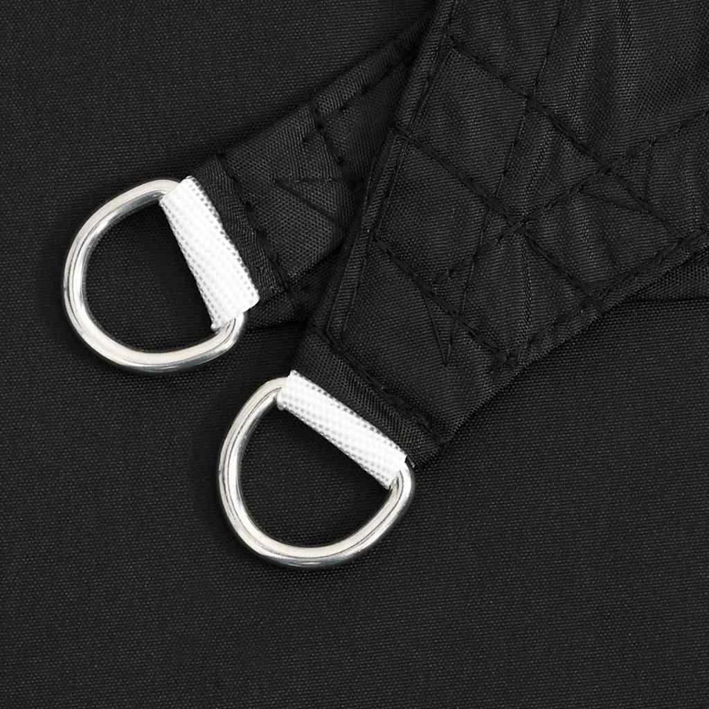 Parasole a Vela Oxford Triangolare 4x5x6,4 m Nero