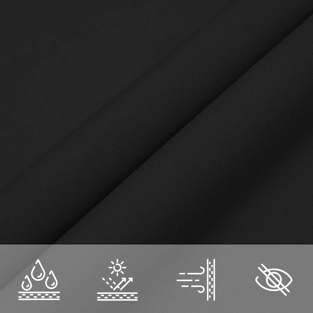 Parasole a Vela Oxford Triangolare 4x5x6,4 m Nero