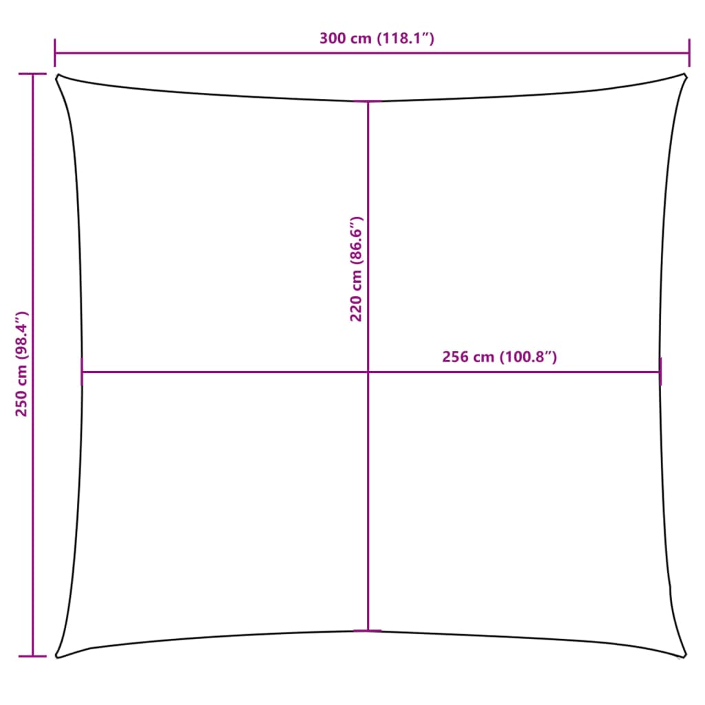 Parasole a Vela in Tessuto Oxford Rettangolare 2,5x3 m Marrone