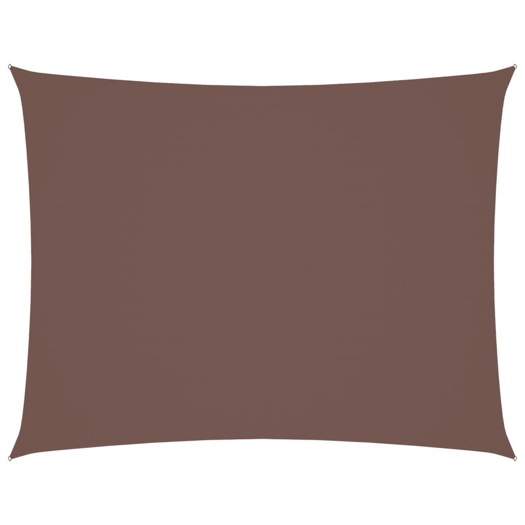 Parasole a Vela Oxford Rettangolare 3x4 m Marrone