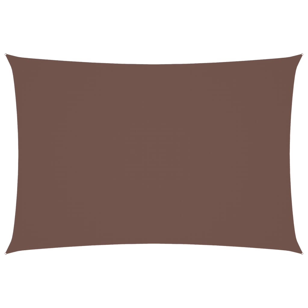 Parasole a Vela Oxford Rettangolare 3x5 m Marrone