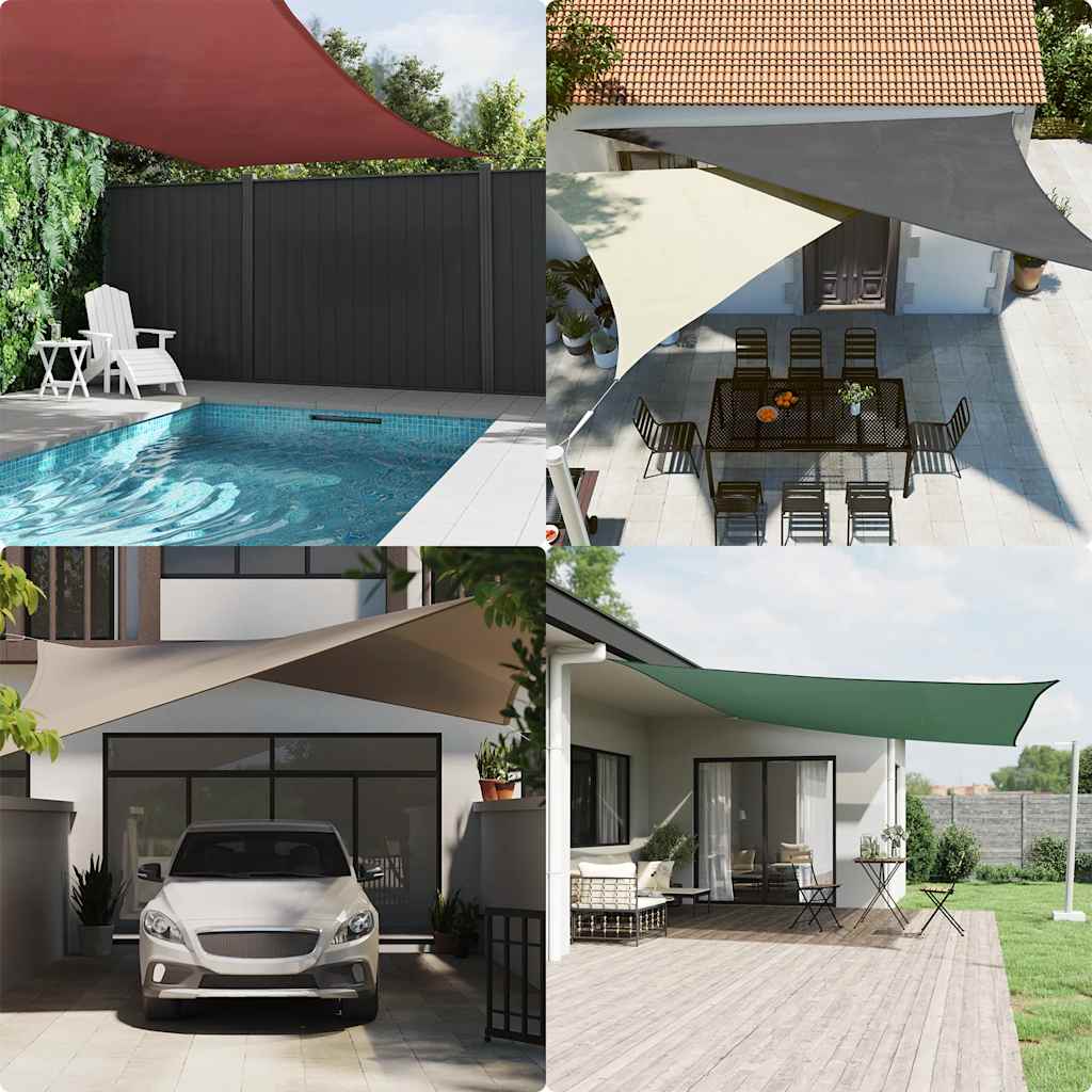 Parasole a Vela Oxford Rettangolare 4x6 m Marrone