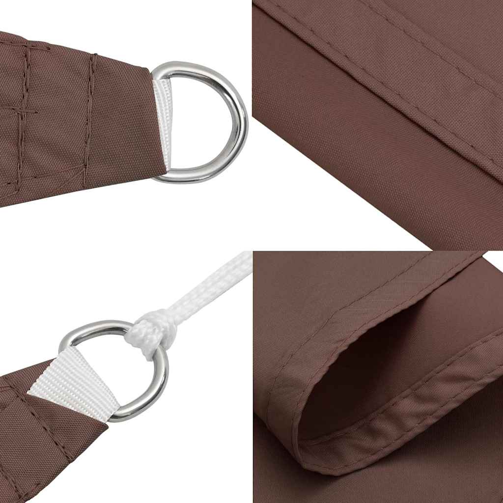 Parasole a Vela Oxford Rettangolare 4x6 m Marrone