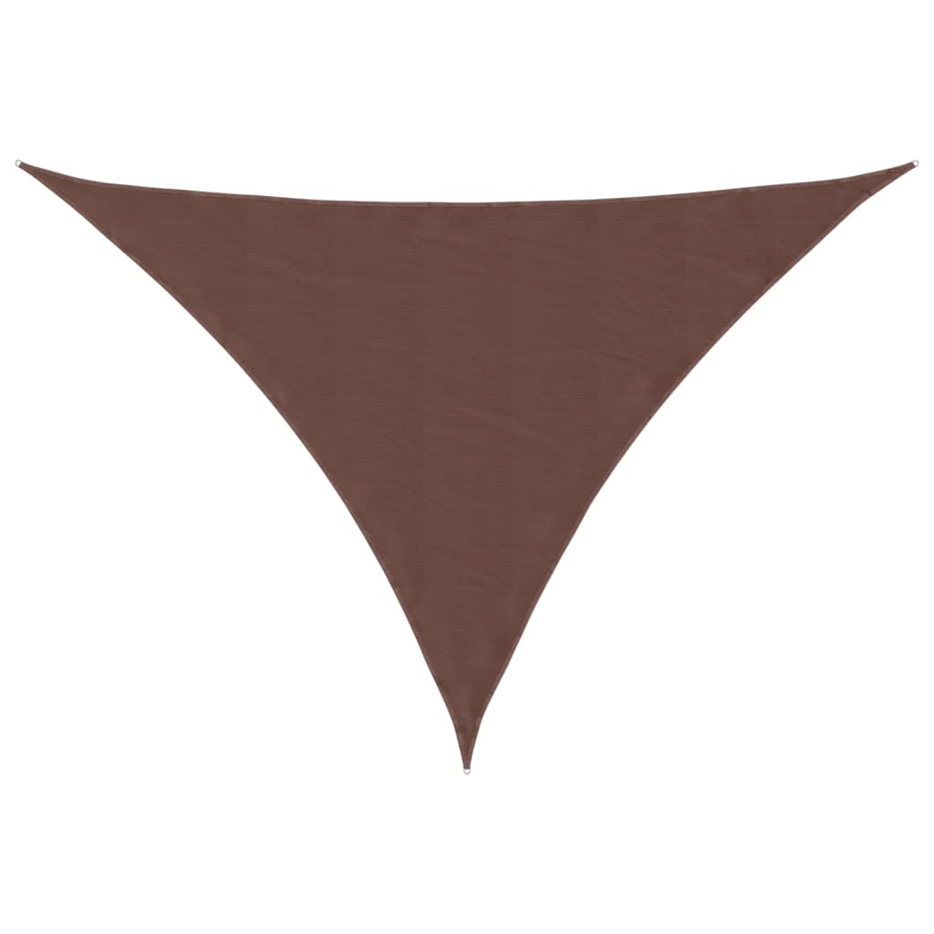Parasole a Vela Oxford Triangolare 3x3x4,24 m Marrone