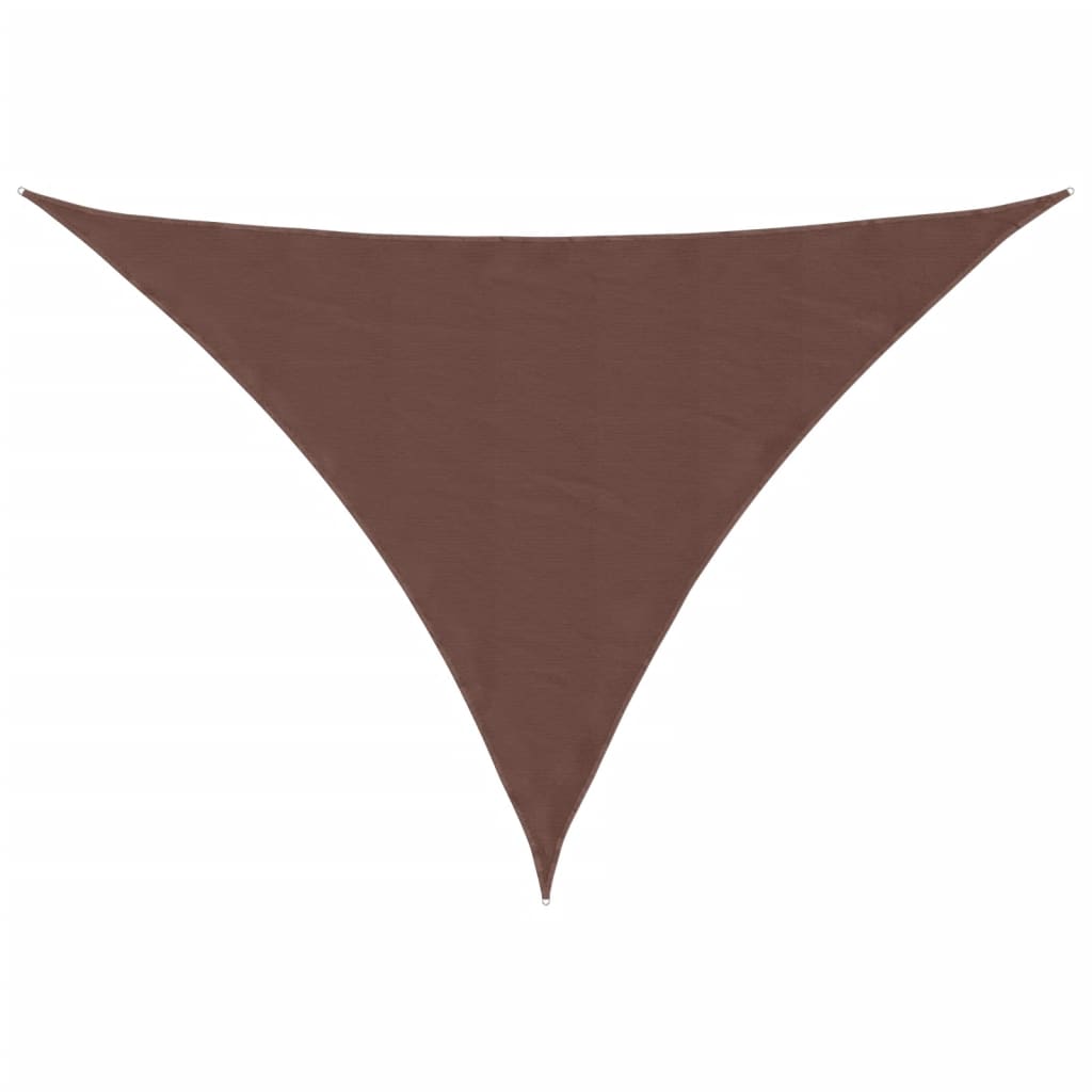 Parasole a Vela Oxford Triangolare 3x4x5 m Marrone
