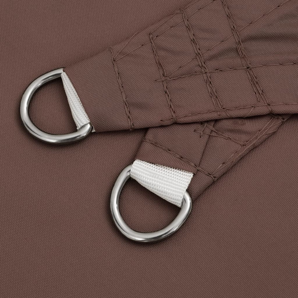 Parasole a Vela Oxford Triangolare 3x4x5 m Marrone