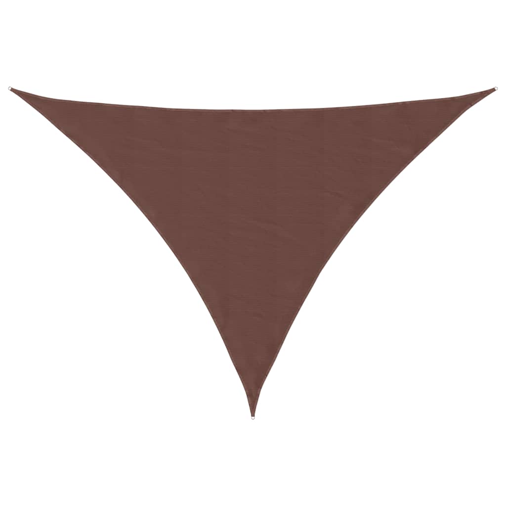 Parasole a Vela Oxford Triangolare 3x4x4 m Marrone