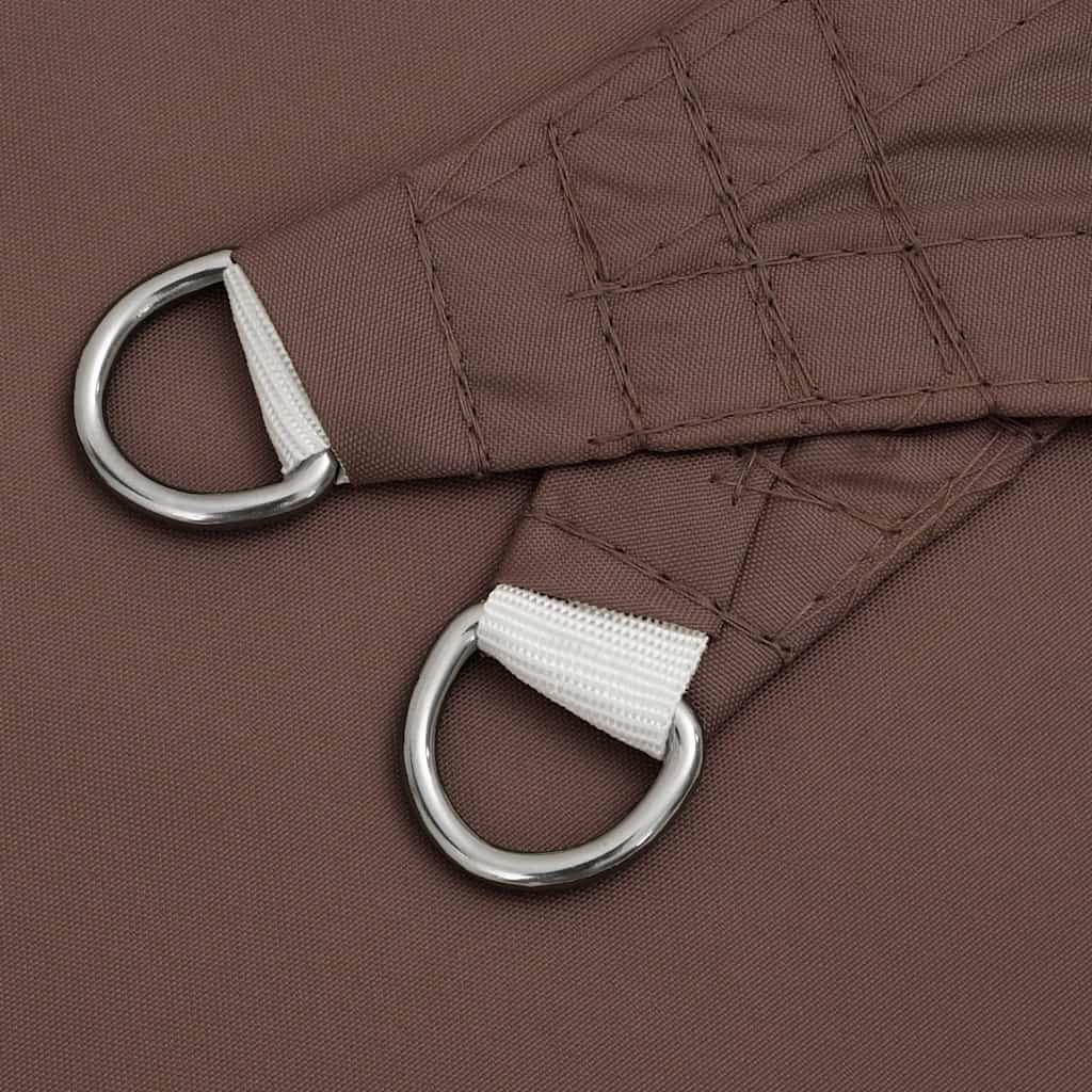 Parasole a Vela Oxford Triangolare 3x4x4 m Marrone