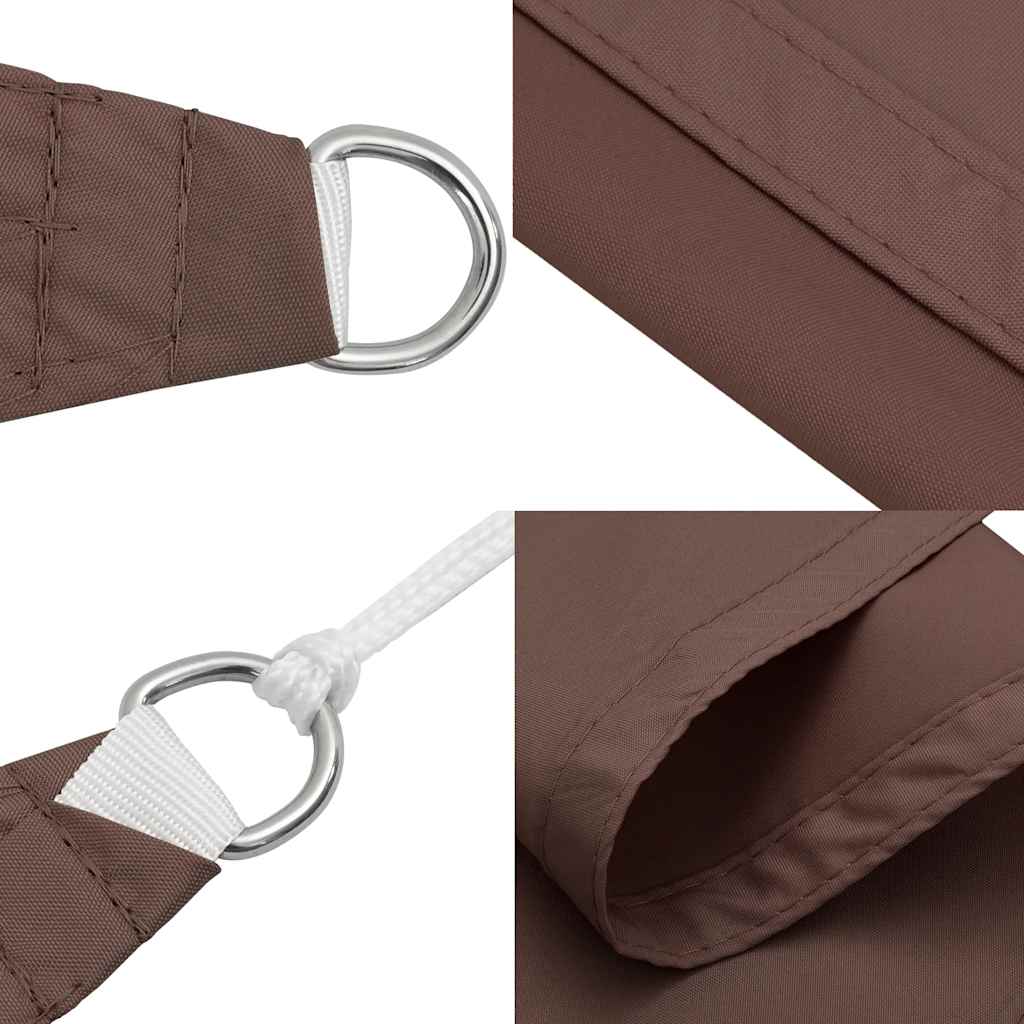Parasole a Vela Oxford Triangolare 3x4x4 m Marrone