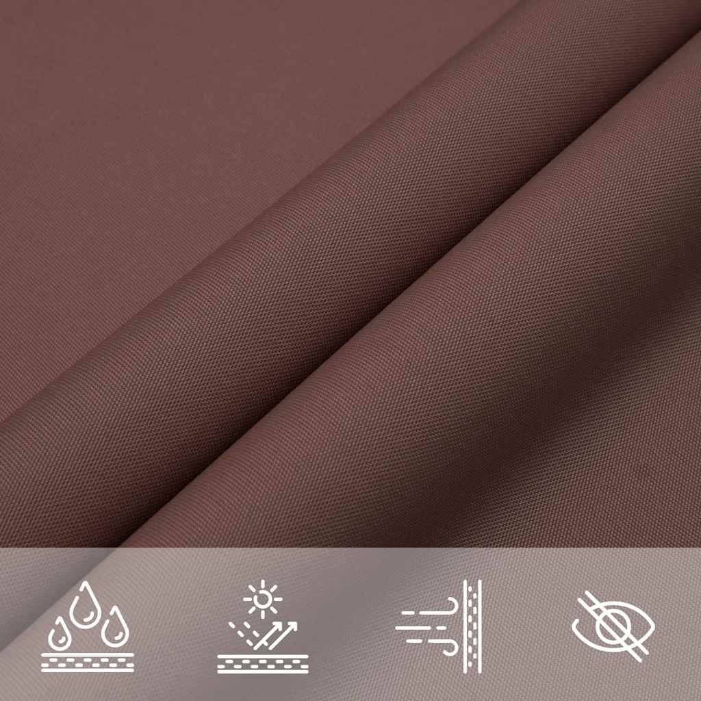 Parasole a Vela Oxford Triangolare 3x4x4 m Marrone