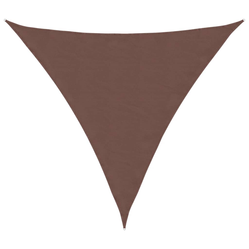Parasole a Vela in Tessuto Oxford Triangolare 5x5x5 m Marrone