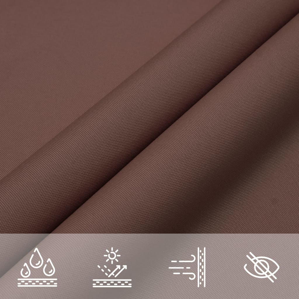 Parasole a Vela Oxford Triangolare 5x5x6 m Marrone