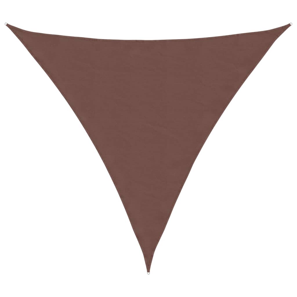 Parasole a Vela in Tessuto Oxford Triangolare 6x6x6m Marrone
