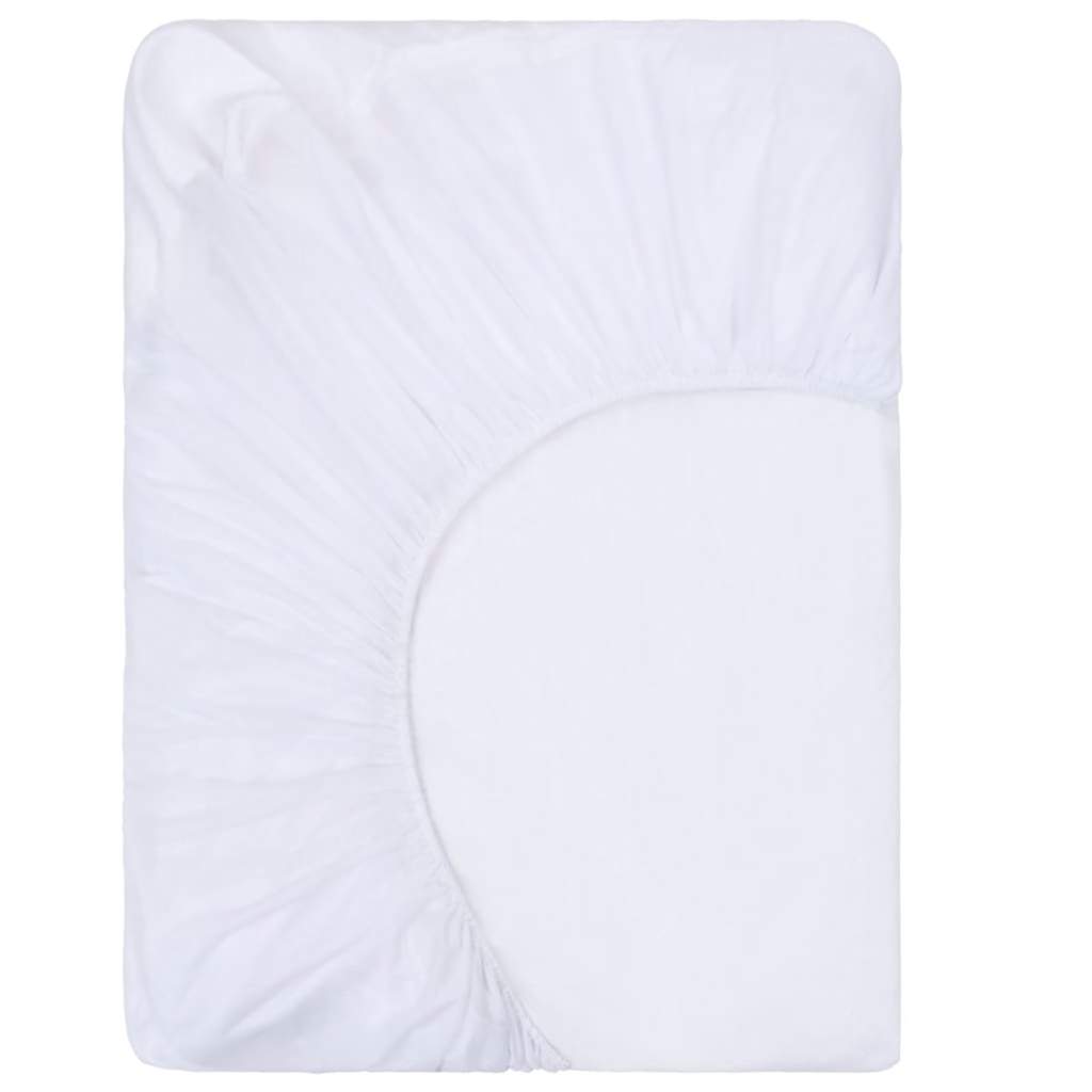 Lenzuola con Angoli Impermeabili 2 pz Cotone 70x140 cm Bianco