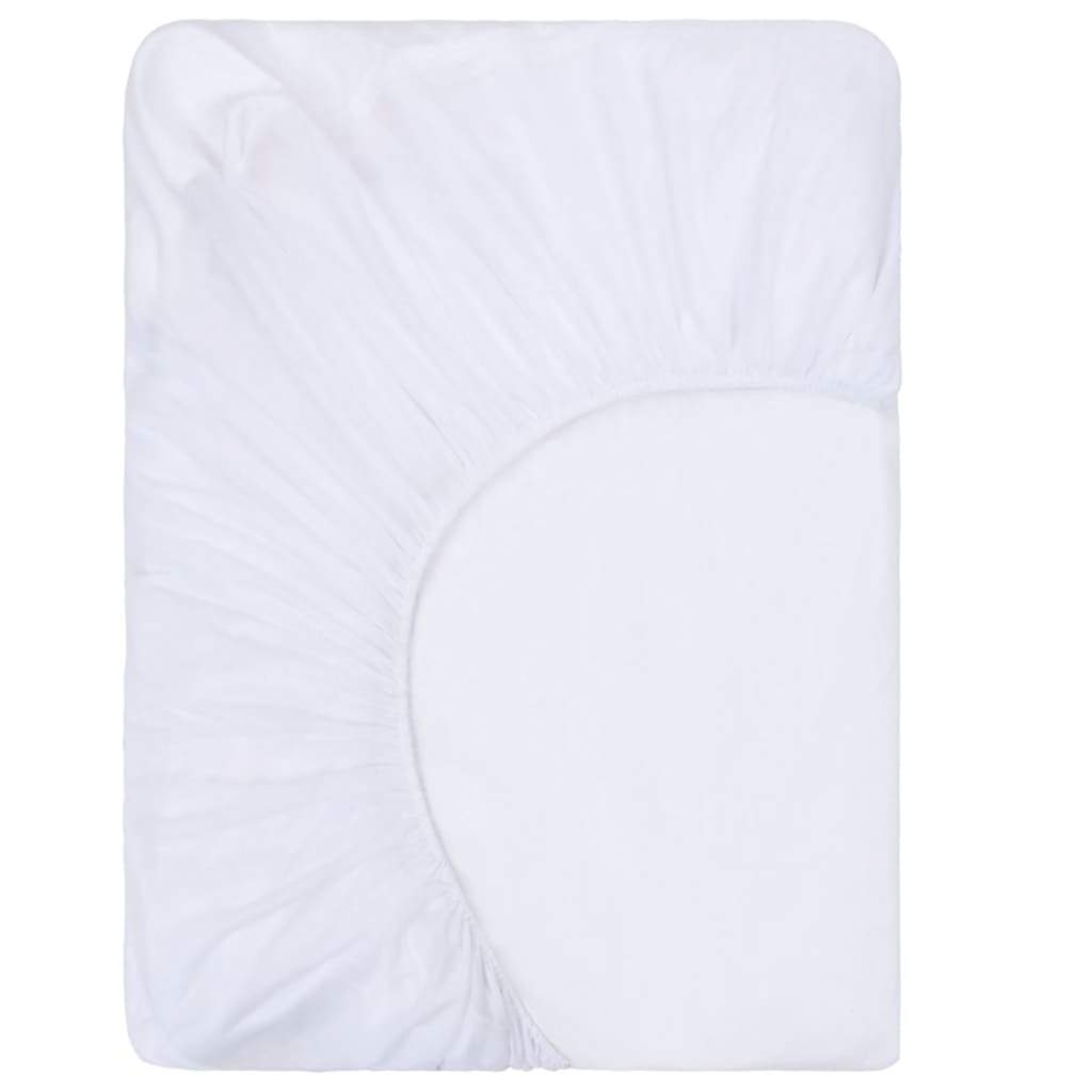 Lenzuola con Angoli Impermeabili 2 pz Cotone 140x200 cm Bianco