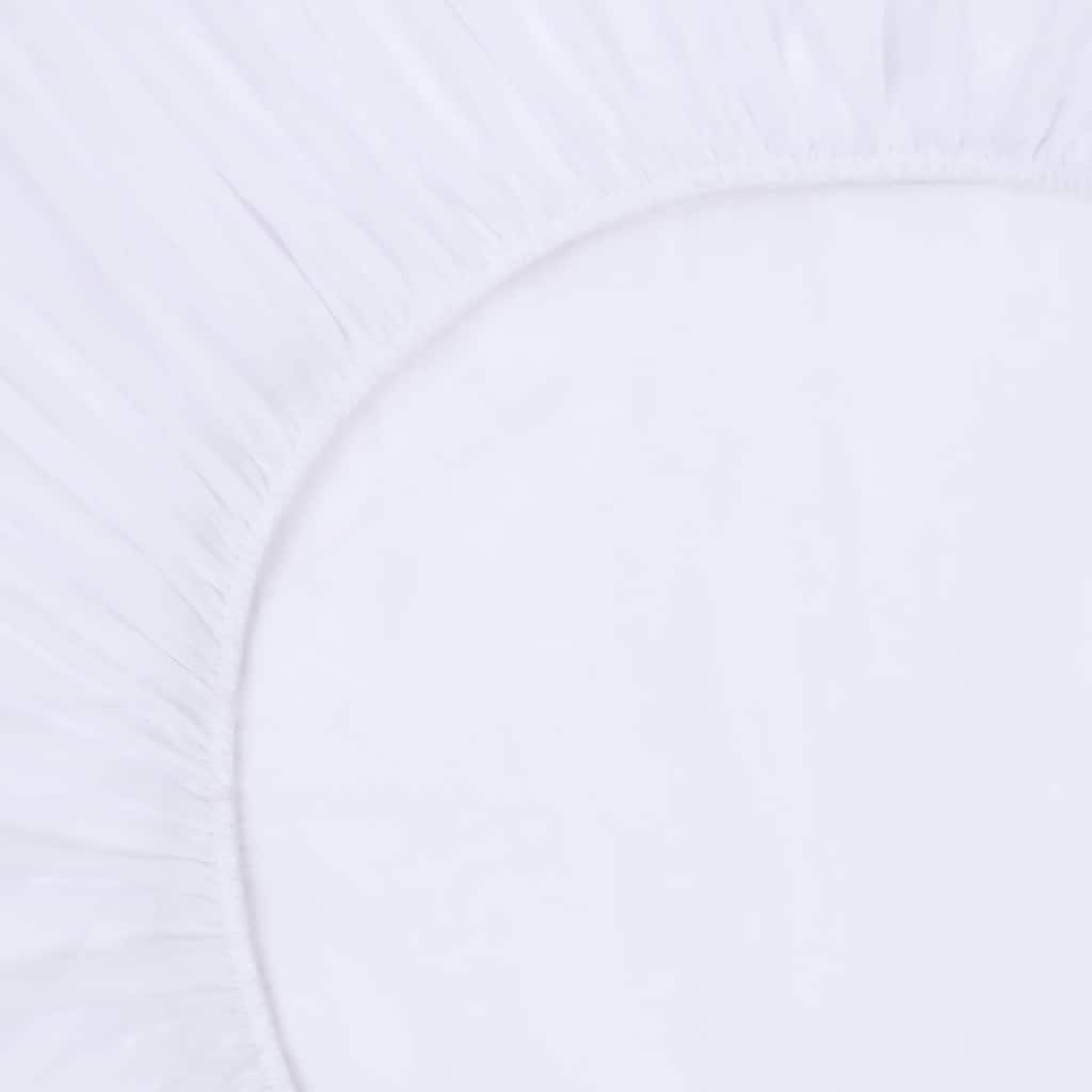Lenzuola con Angoli Impermeabili 2 pz Cotone 200x200 cm Bianco