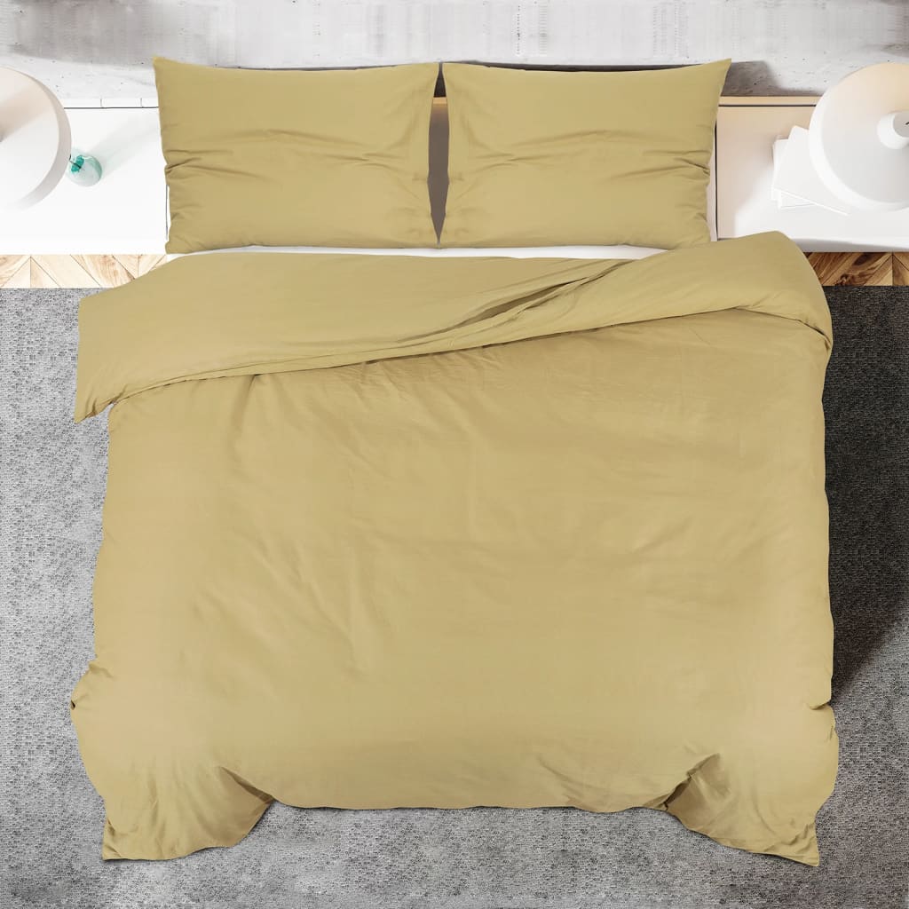 Set Copripiumino Tortora 140x200 cm in Microfibra Leggera