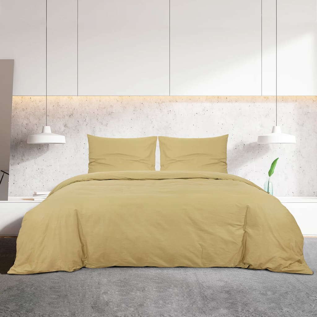 Set Copripiumino Tortora 260x240 cm in Microfibra Leggera