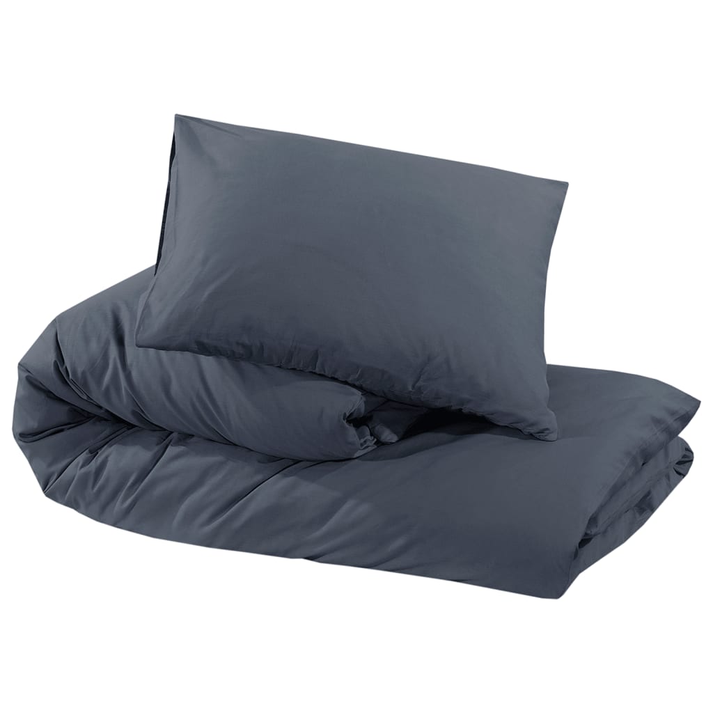 Set Copripiumino Antracite 200x220 cm in Cotone