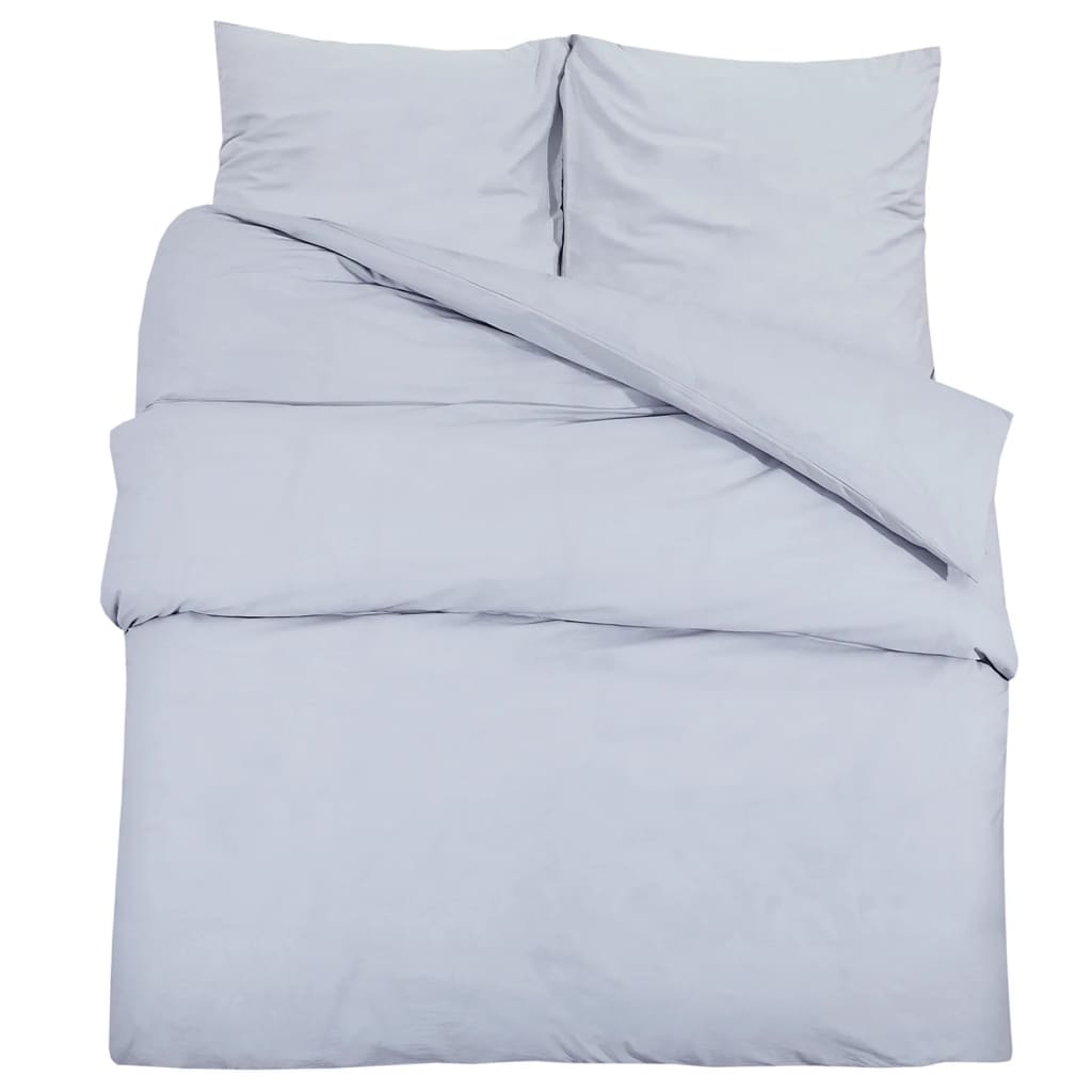 Set Copripiumino Grigio 200x220 cm in Cotone
