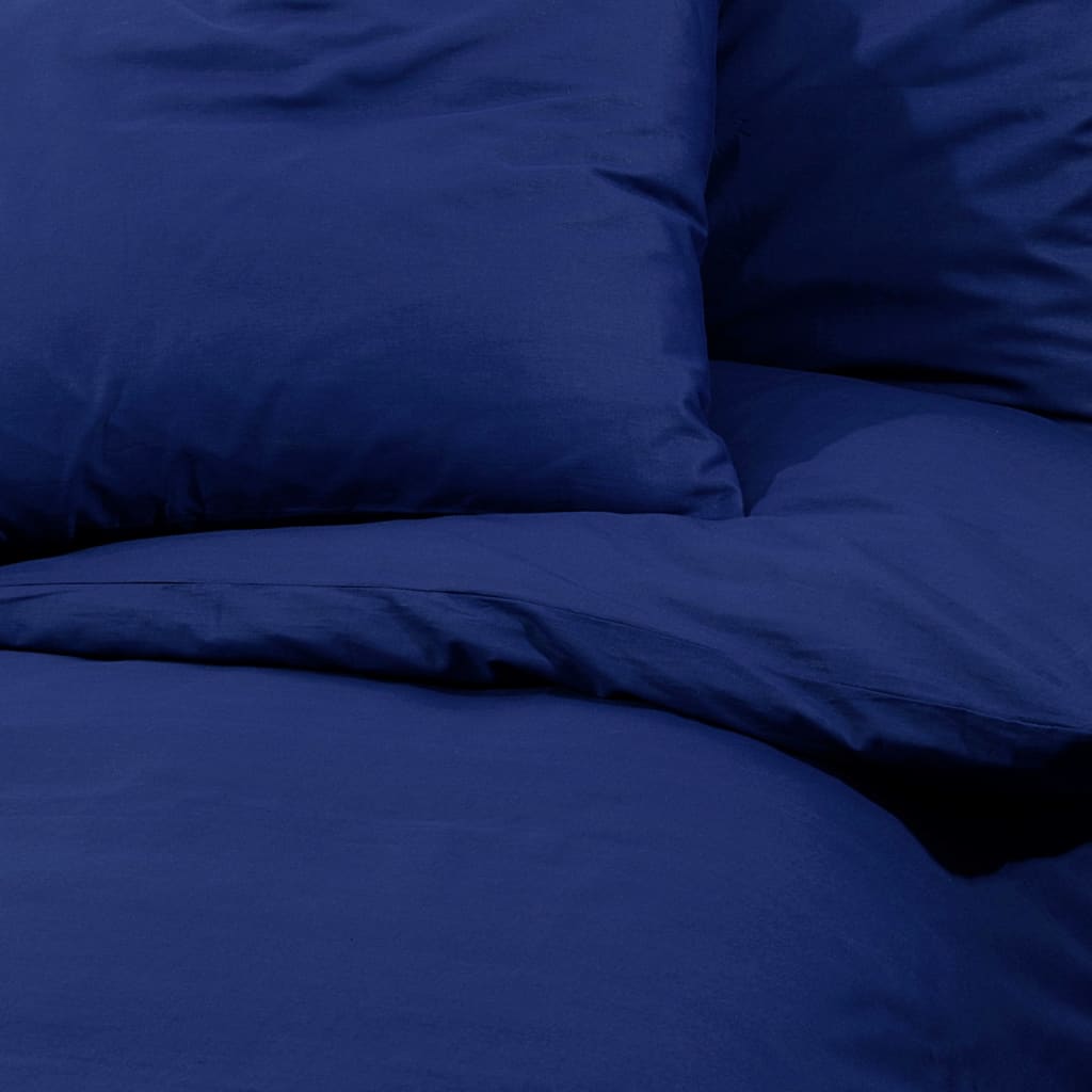 Set Copripiumino Blu Marino 220x240 cm in Cotone