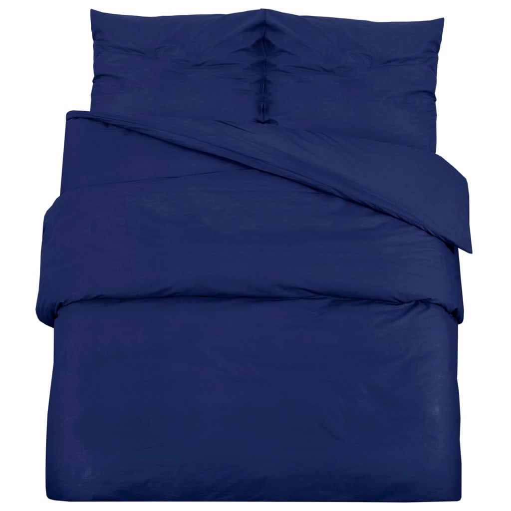 Set Copripiumino Blu Marino 200x220 cm in Cotone
