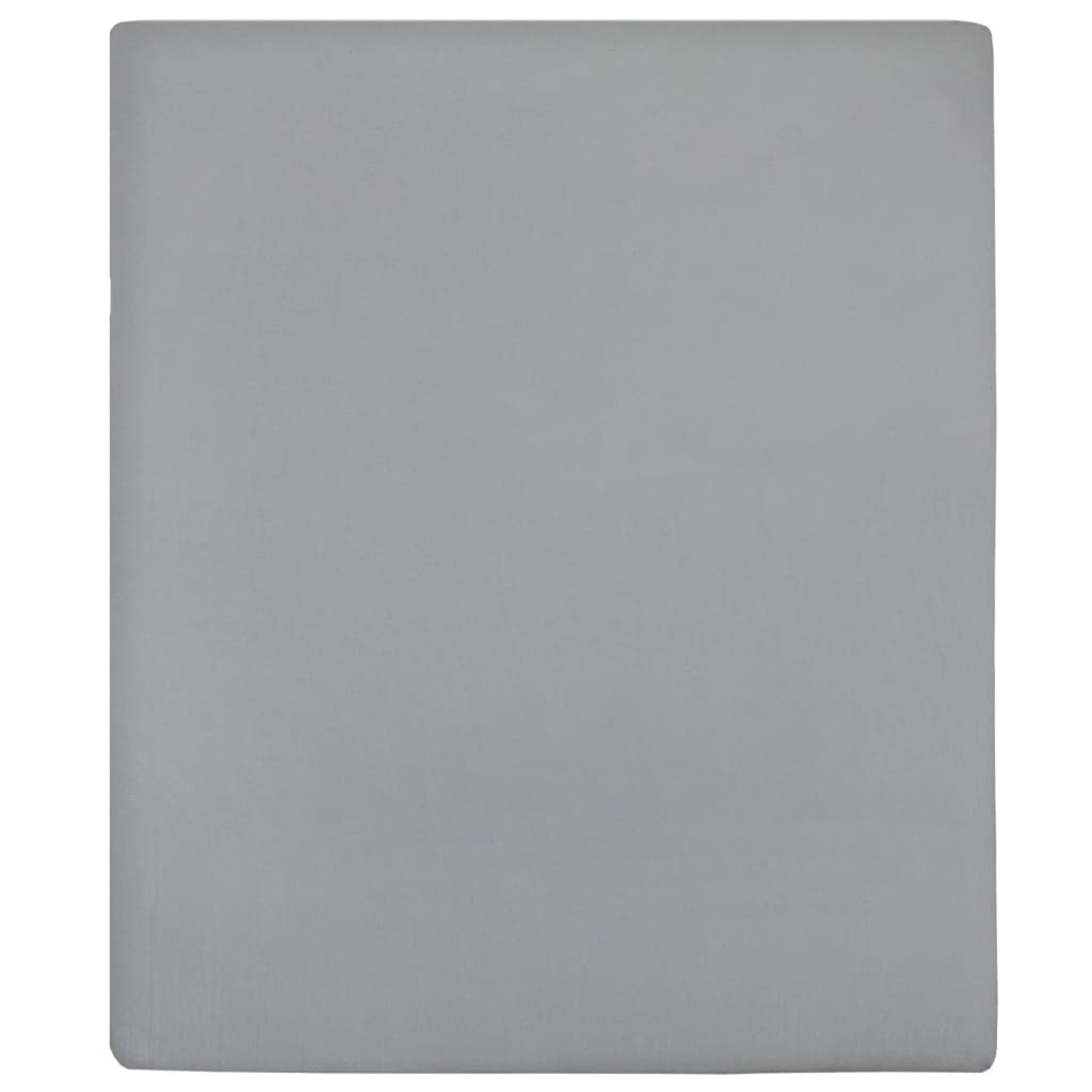 Lenzuolo con Angoli Jersey Grigio 140x200 cm Cotone
