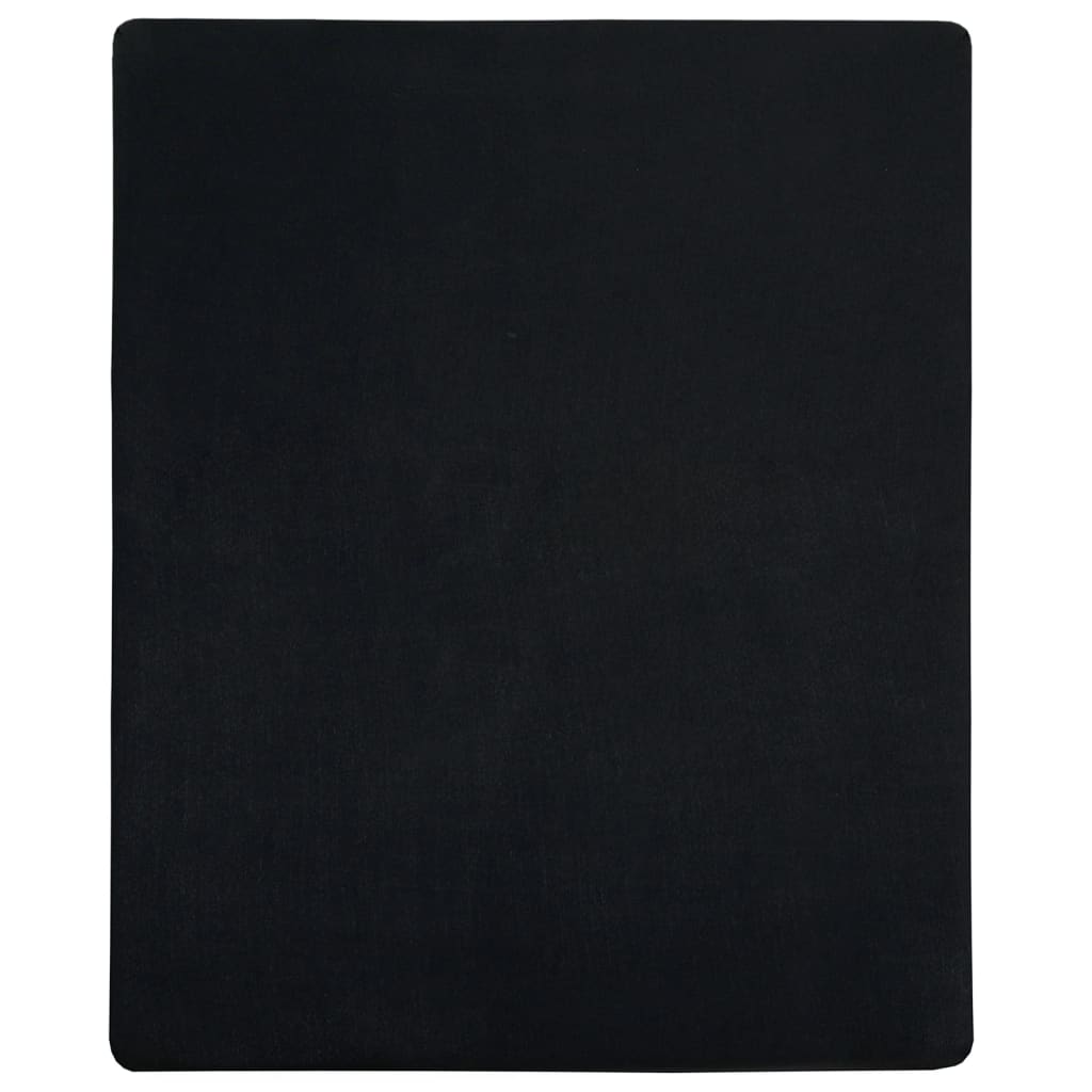 Lenzuolo con Angoli Jersey Nero 90x200 cm Cotone