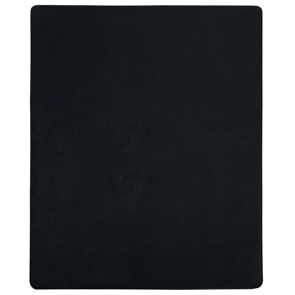 Lenzuola con Angoli Jersey 2pz Nero 140x200 cm Cotone