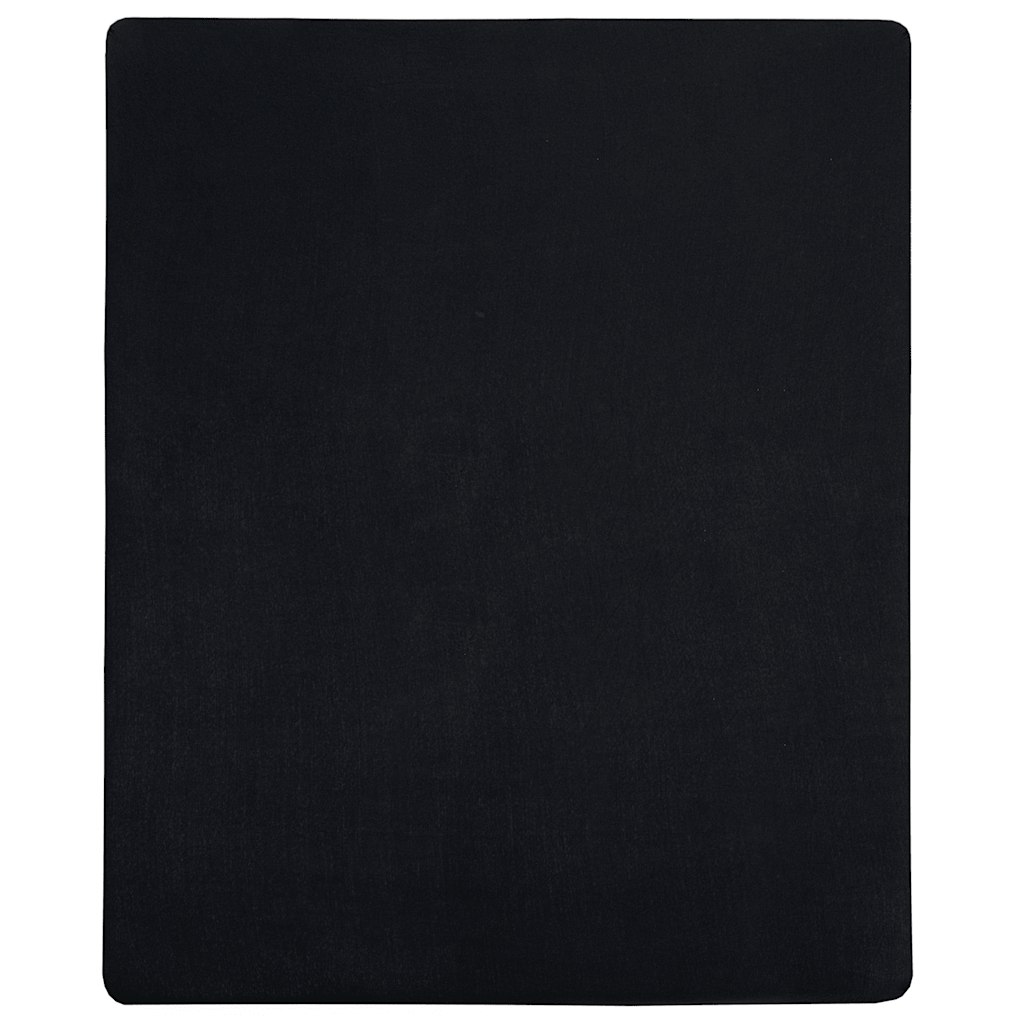 Lenzuola con Angoli Jersey 2pz Nero 180x200 cm Cotone