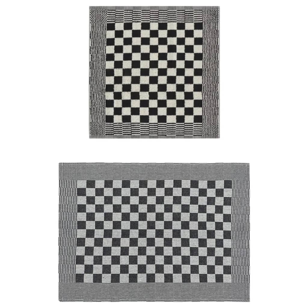 Set Strofinacci 10 pz in Cotone Nero e Bianco