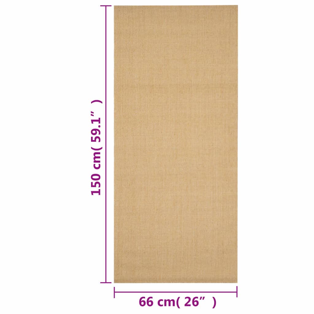 Tappeto in Sisal Naturale 66 x 150 cm