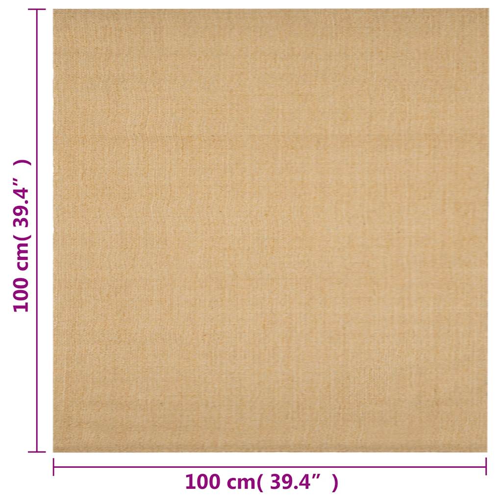 Tappeto in Sisal Naturale 100 x 100 cm