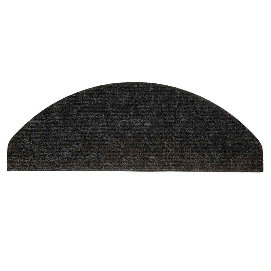 Tappeti Adesivi per Scale 15 pz 56x17x3 cm Nero