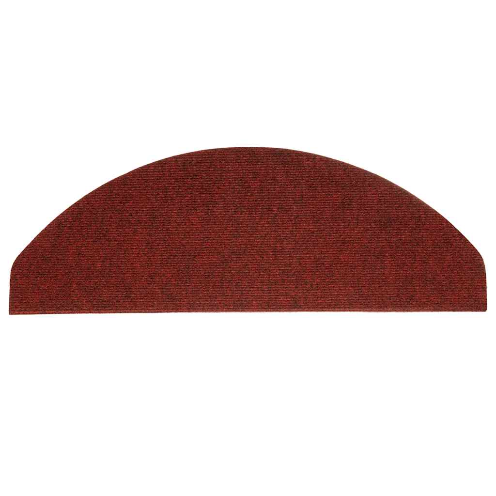 Tappetini Autoadesivi per Scale 15 pz 65x22,5x3,5 cm Rossi