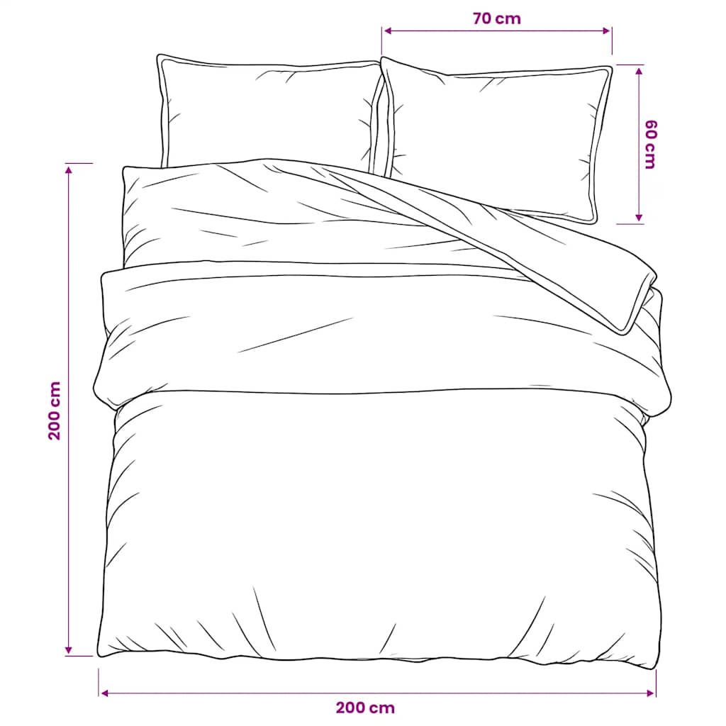 Set Copripiumino Grigio Scuro 200x200 cm in Cotone