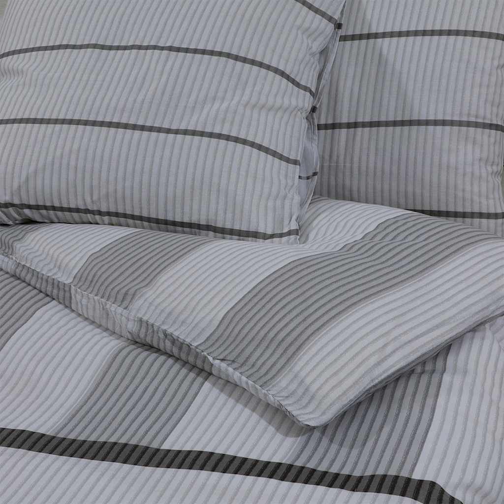 Set Copripiumino Grigio Chiaro 260x240 cm in Cotone