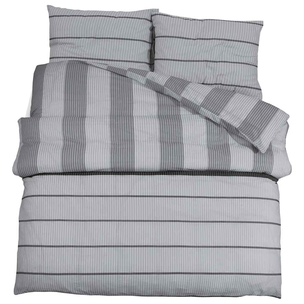 Set Copripiumino Grigio Chiaro 135x200 cm in Cotone