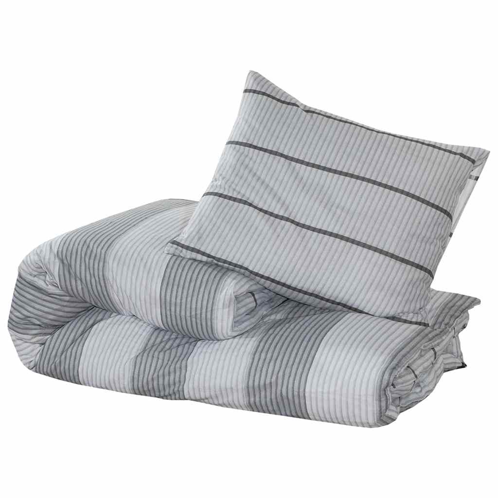 Set Copripiumino Grigio Chiaro 200x200 cm in Cotone
