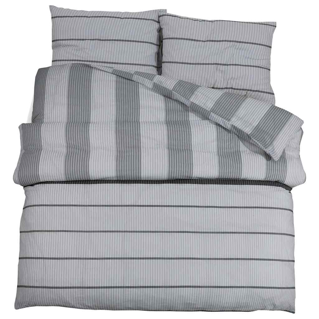 Set Copripiumino Grigio Chiaro 260x220 cm in Cotone