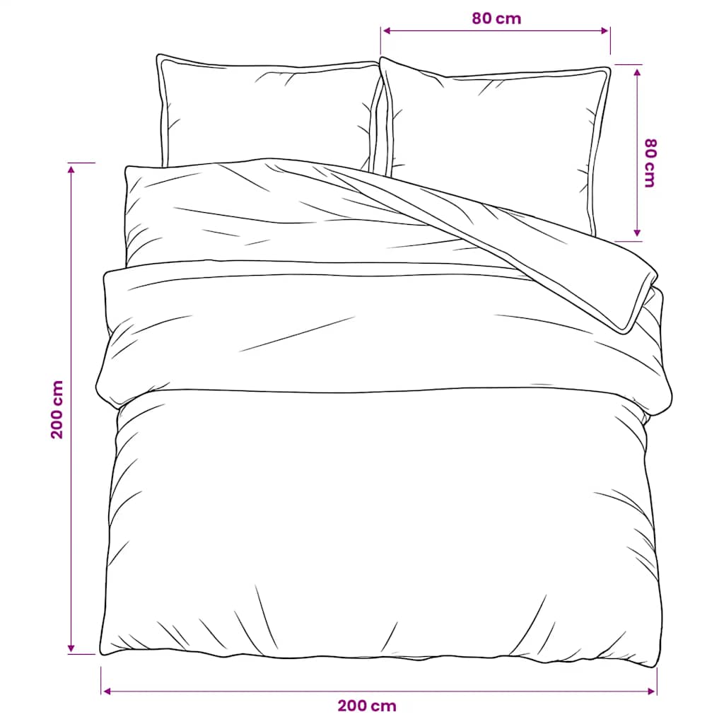 Set Copripiumino Grigio e Bianco 200x200 cm in Cotone