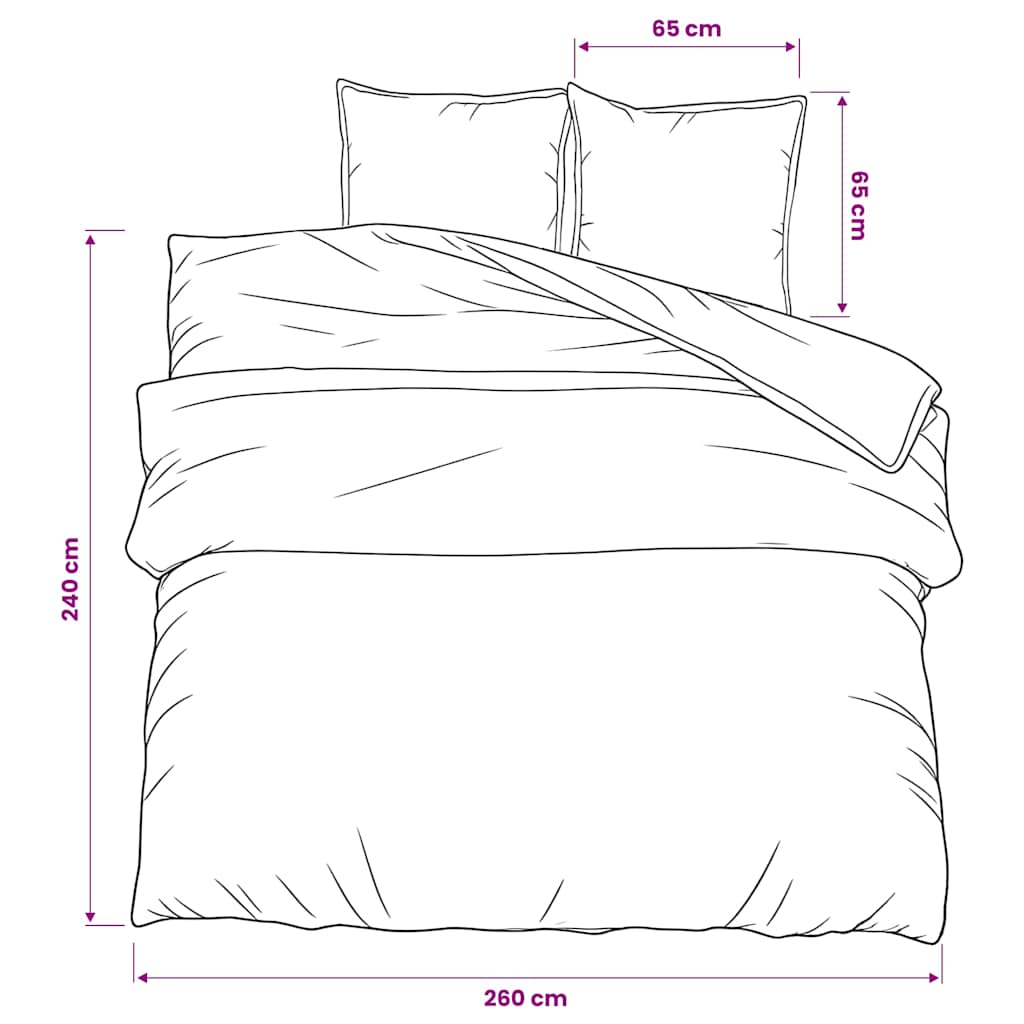 Set Copripiumino Multicolore 260x240 cm in Cotone