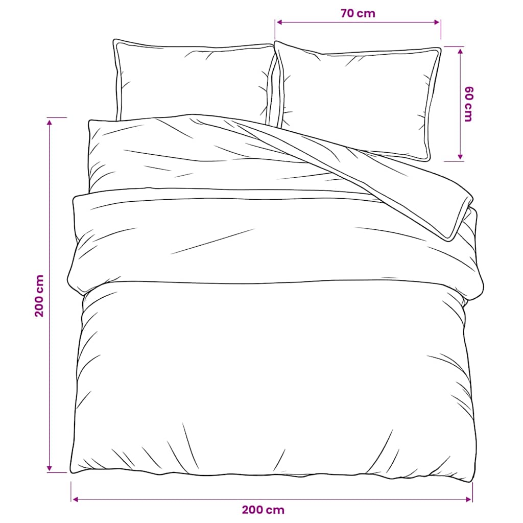 Set Copripiumino Strisce Nere 200x200 cm in Cotone