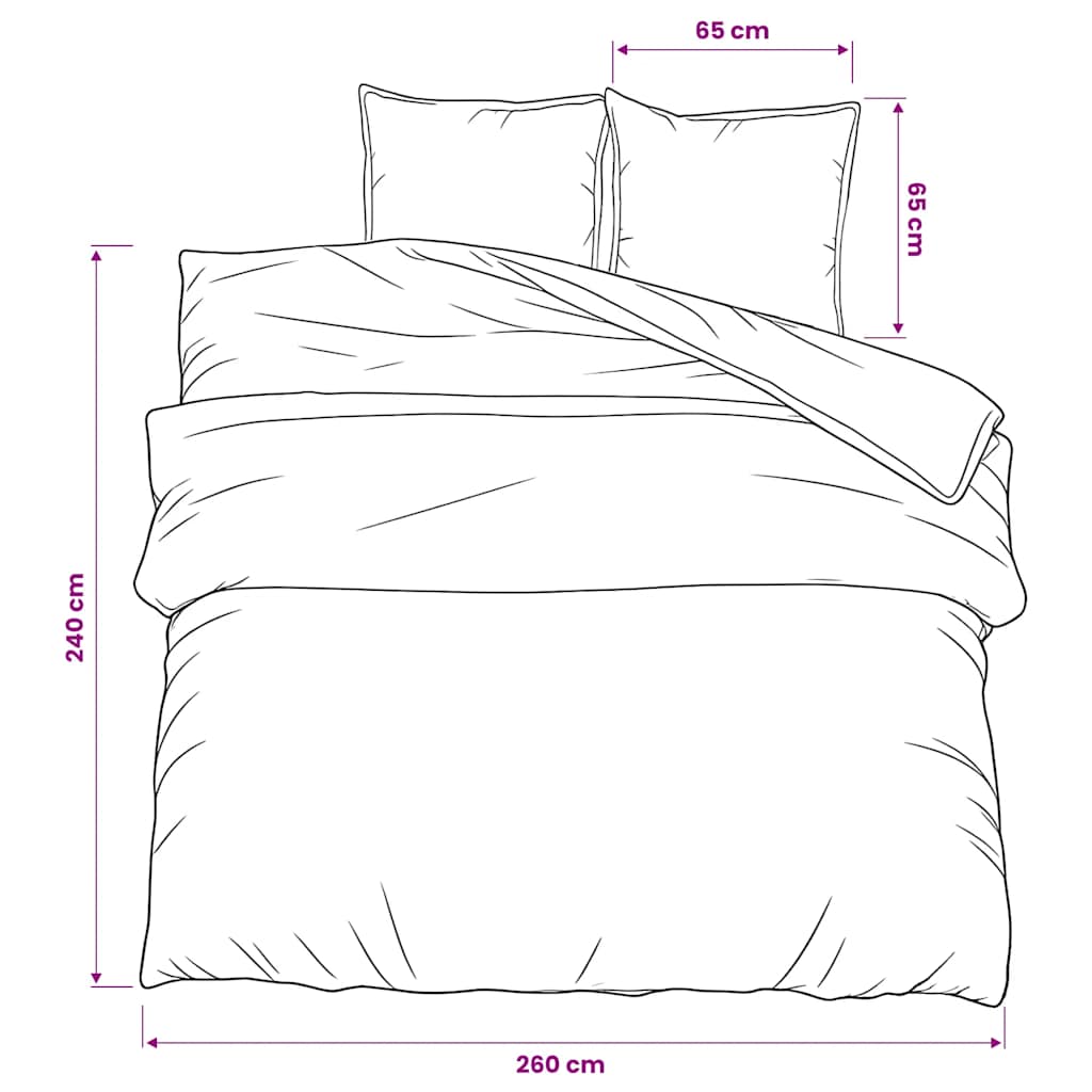 Set Copripiumino Strisce Nere 260x240 cm in Cotone