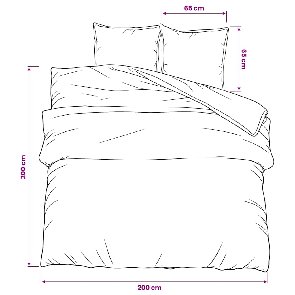 Set Copripiumino Rosa 200x200 cm in Cotone