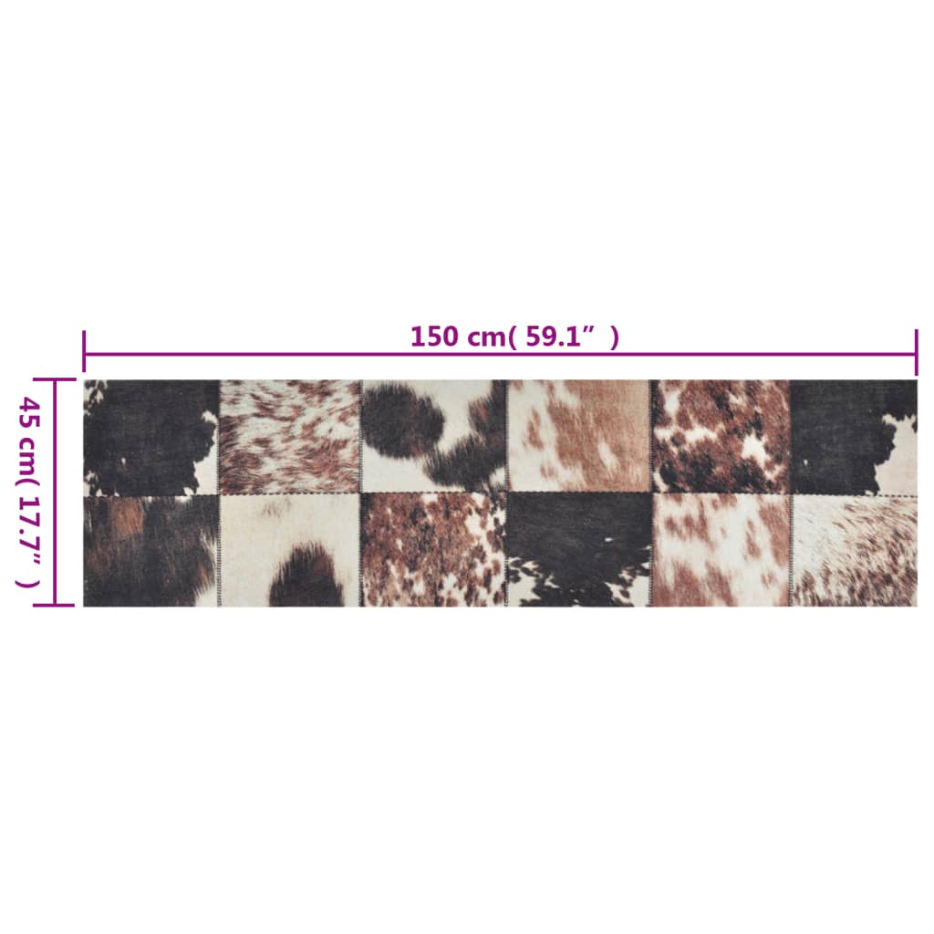Tappeto da Cucina Lavabile Pelle Animali 45x150 cm Velluto